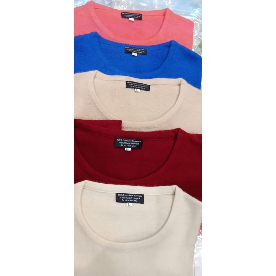 Pashmina sweater(Cashmere) Latest design(Round Neck)-Ladies-High Quality