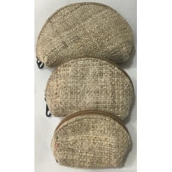 Hemp 3 Set coin purse made in Nepal