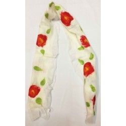 Felt Merino wool scarf-white