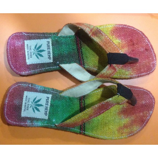 Tie die Hemp slipper new
