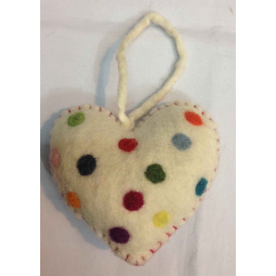 White dotted heart