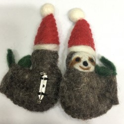 New Felted Brooch in Nepal/Sloth Bear Brooch