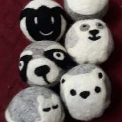 New Ball Needle Felted animal Face