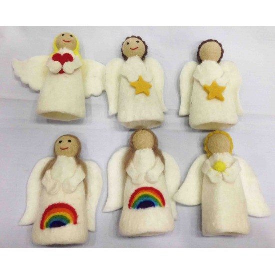 New Felt White Angel Set-6