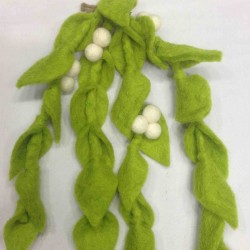 Felted leaf for decoration