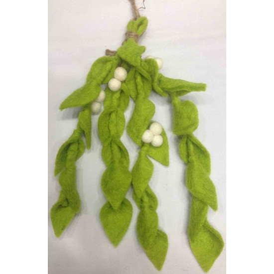 Felted leaf for decoration