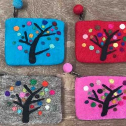 New Needle felted Purse-Tree