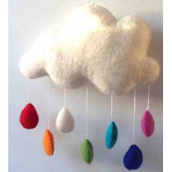 Cloud with rain drop New in felt