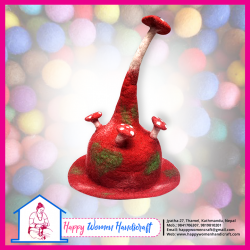 Felted Mushroom Hat/Fancy Felt Hat