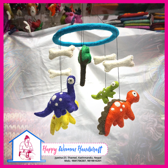New felt Mobile hanger-Dinosaurs