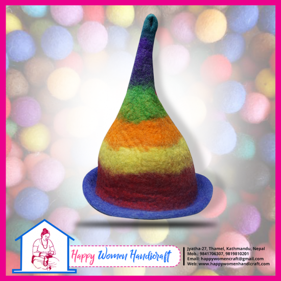 Rainbow Hat-long style