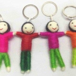 New Felted Man Key ring in Nepal