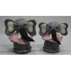 Elephant Felt/Felted Ganesha/Fair made set