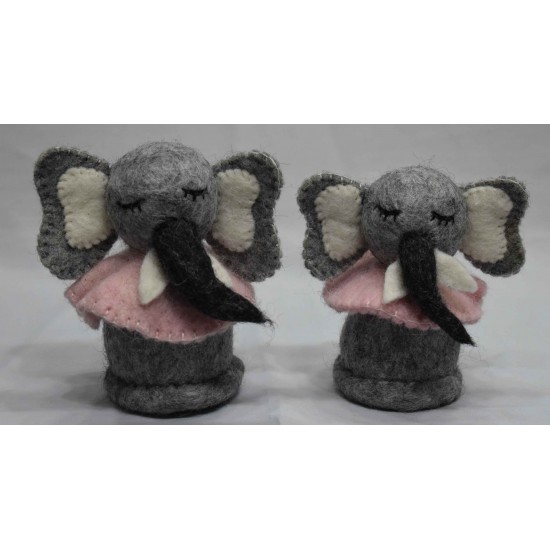 Elephant Felt/Felted Ganesha/Fair made set