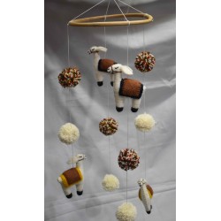 Alpaca Felt Mobile Hanger/Fair Made Alpaca mobile Hanger/Llama mobile hanger
