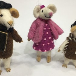 Needle Felted Mouse Family/Cute felted Mice Family