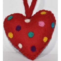 Red Heart in Felt