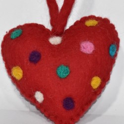 Red Heart in Felt