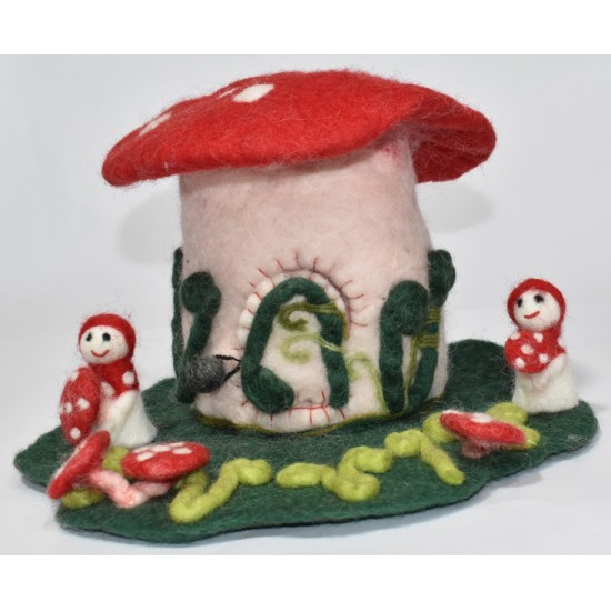 Toad stool Homes with mushroom fairy doll