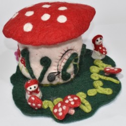 Toad stool Homes with mushroom fairy doll