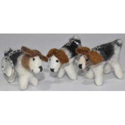Felt Dog Key holder/ Felt key ring
