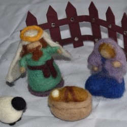 Needle felted Native set for Christmas