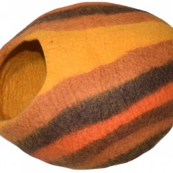 Orange color Large Cat Basket in Nepal/Hand made latest design cat cave/Fair made in woolen