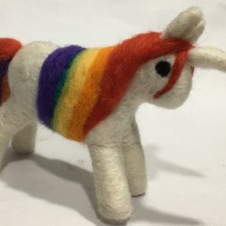 Felted unicorn decoration