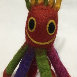 Felted sea animal/100% woolen Sea animal in wet felting