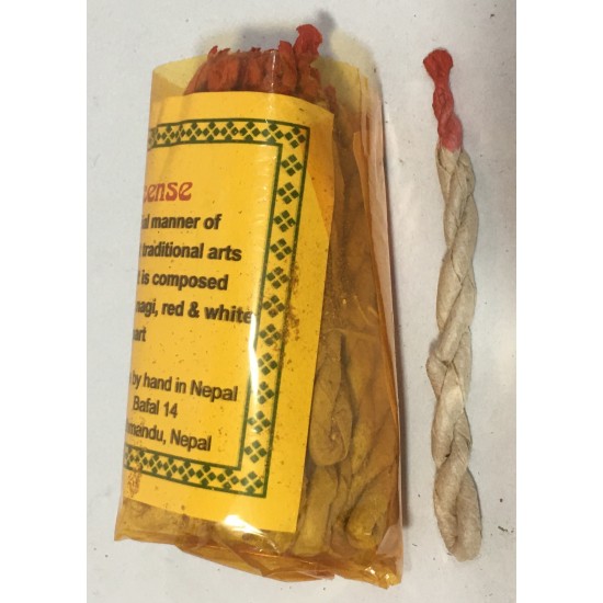Rope Natural Incense Hand Made in Nepal/100% Natural Powder rope incense wrapped in Lokta Paper