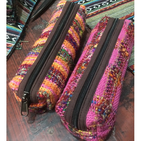Silk Pencil Purse in Nepal/Producers of Silk multipurpose pencil bags/Silk Big bag