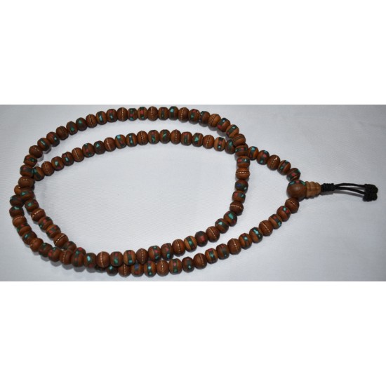 Tibetan wood craft Meditation Japa Mala