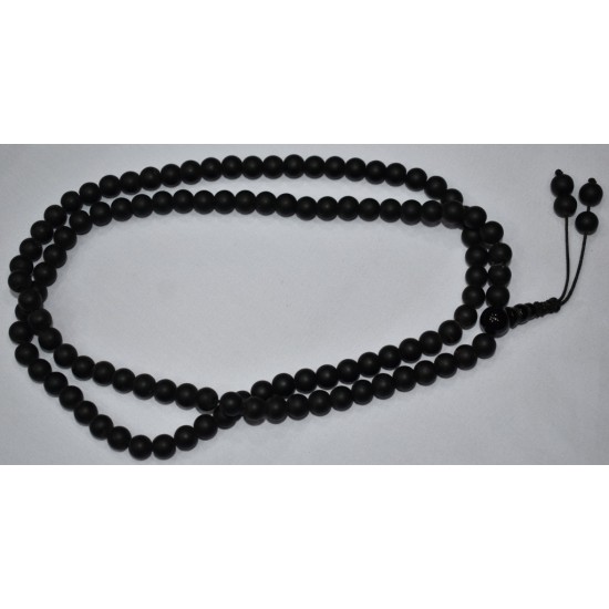Mat Onyx Stone Necklace for Meditation 