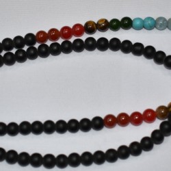 Seven Chakra Stone meditation Japa Mala and Necklace