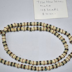 Tibetan Bone JapaMala/Necklace for meditation/size 8MM and 108 Beads