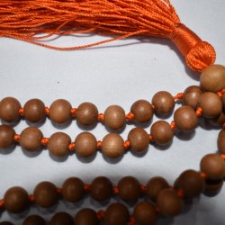 Sandalwood Japamal 8mm sized with 108 beads natural/Necklace