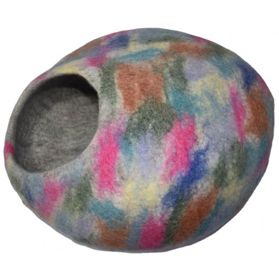 Felt Tie ie cat house fair made in Nepal from 100% wool