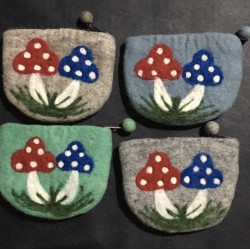 Mushroom Coin purse Fair made in Nepal