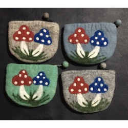 Mushroom Coin purse Fair made in Nepal