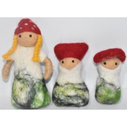 Mushroom Family Set/Felted mushroom 