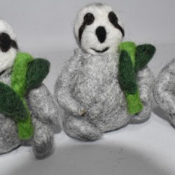 Sloth Bear felted doll
