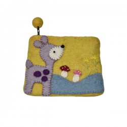 High quality felt purse Hand made in Nepal
