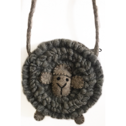 Sheep felt bag made from sheep wool