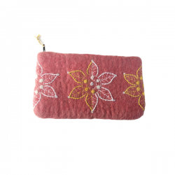 Hand Embroidery felted purse Hand Embroidery felted purse