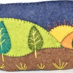 Mountain design Felt purse in Nepal