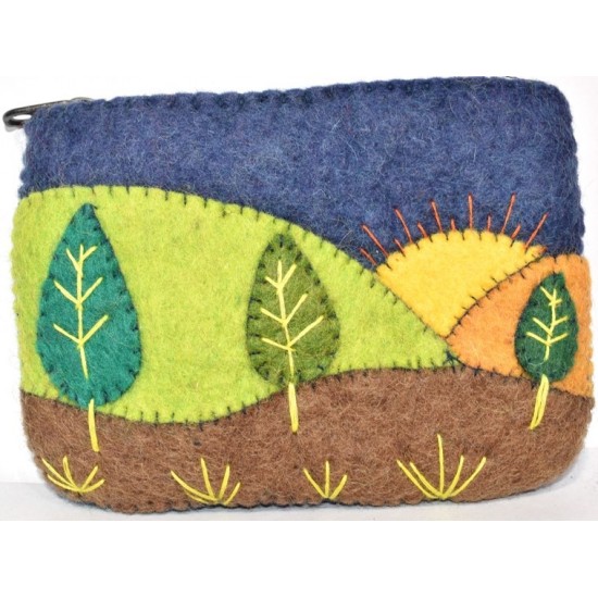 Mountain design Felt purse in Nepal