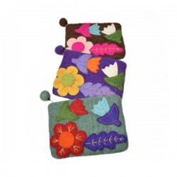 Flowery Felt purse