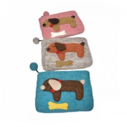 Dogy felt purse in Wholesale price