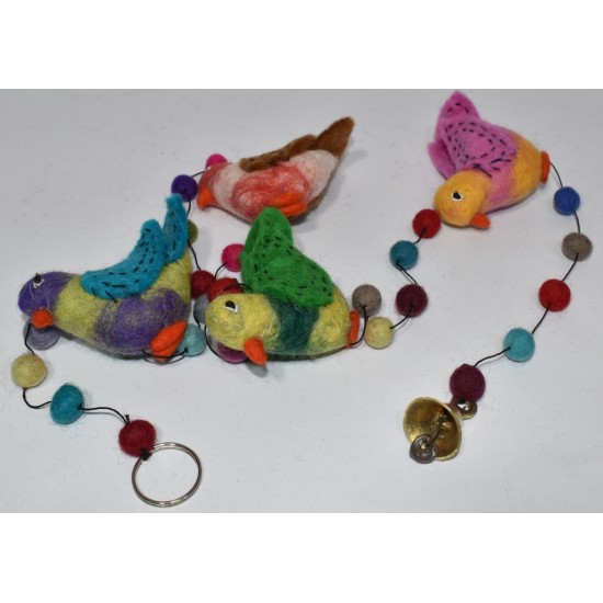 Felted bird Long Hanger