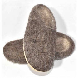 Felted slipper-Natural color/High quality adult size slipper/Organic Slipper